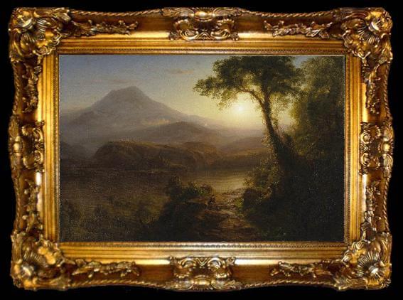 framed  Frederic Edwin Church Tropical Scenery, ta009-2